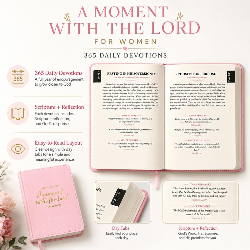 365 Daily Devotions: A Moment With The Lord for Women